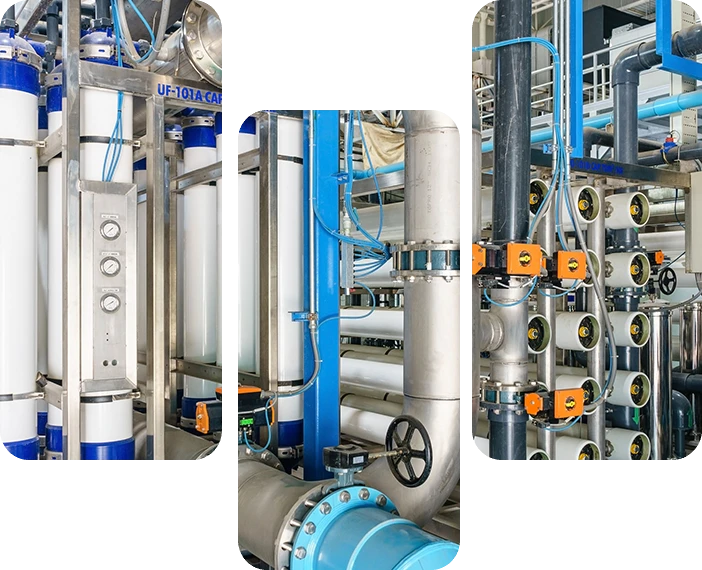 Reverse osmosis system for water drinking plant.