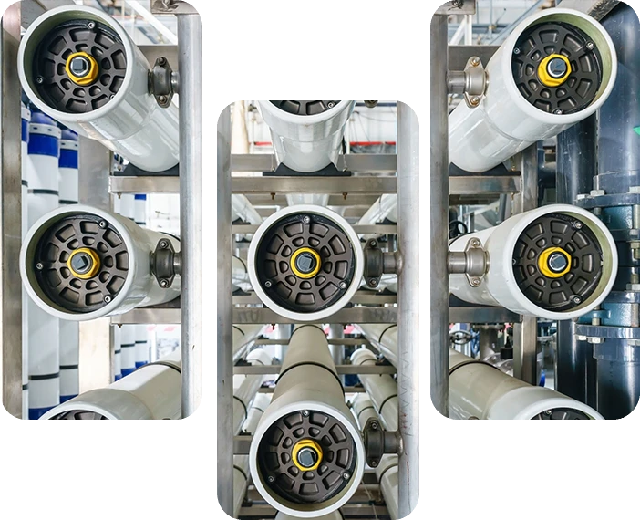 Reverse osmosis system for water drinking plant.